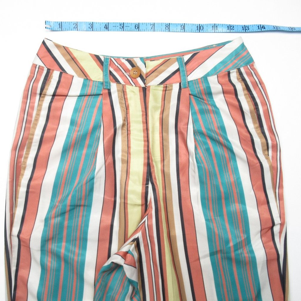 Anthropologie Tiny Camelia Pants Red Pinstripe Motif - Size 2 - Picture 7 of 12